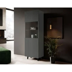 Vitriinikaappi VAMOS GREY, tummanharmaa (5378)*Nomla Discount