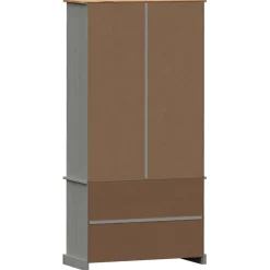 Online Vitriinikaappi VIGO harmaa 85x35x170 cm täysi mänty (53195) Vitriinit