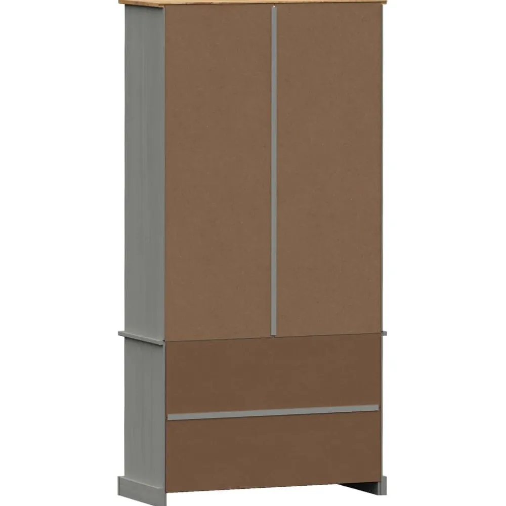 Online Vitriinikaappi VIGO harmaa 85x35x170 cm täysi mänty (53195) Vitriinit