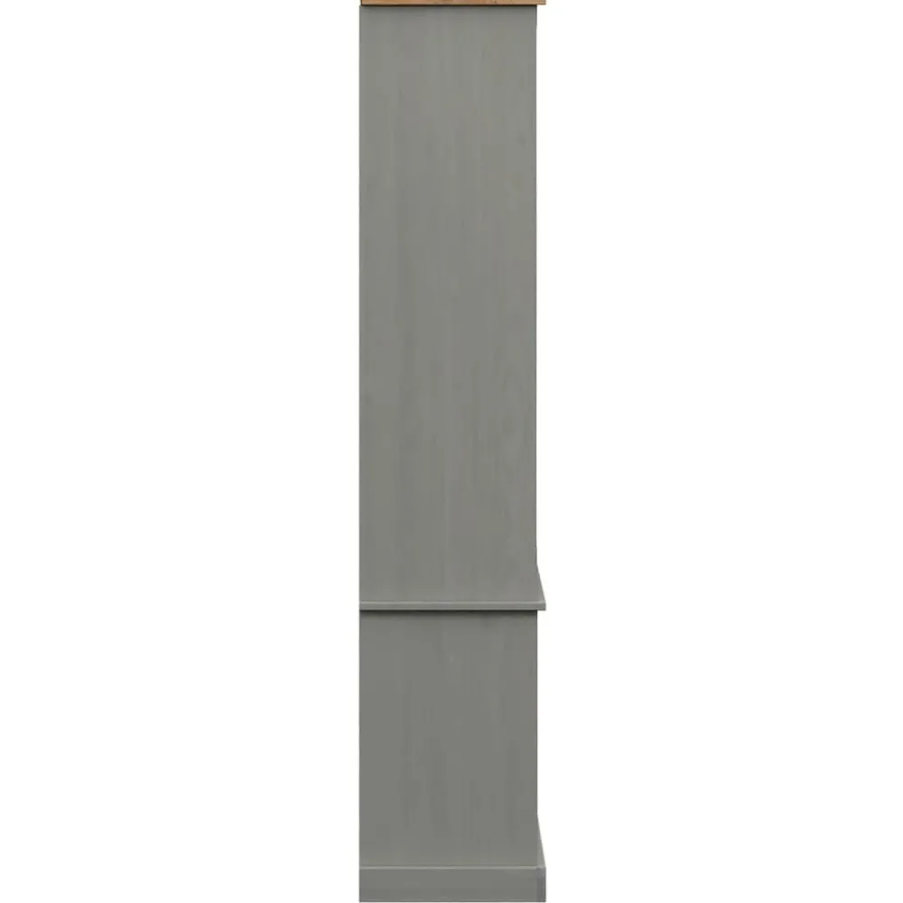 Online Vitriinikaappi VIGO harmaa 85x35x170 cm täysi mänty (53195) Vitriinit