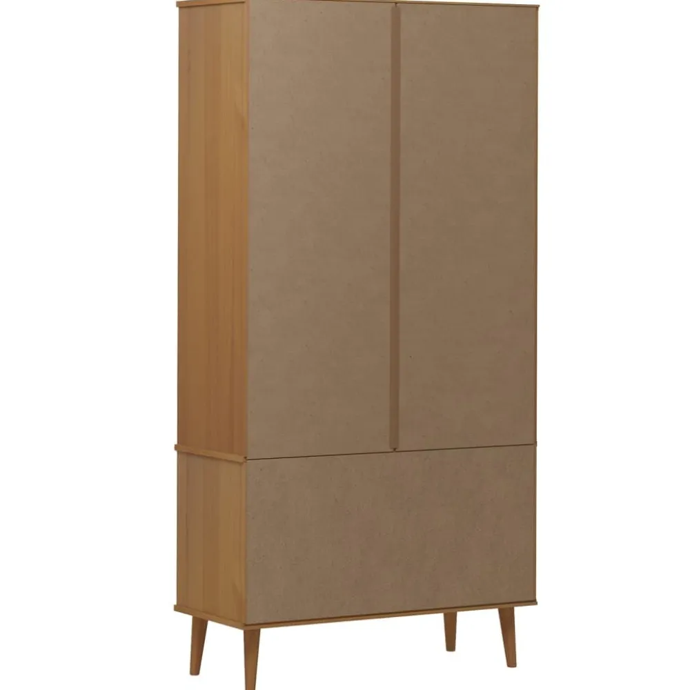 Vitriini MOLDE ruskea 90x35x175 cm täysi mänty (13413)*FinePRICE New