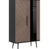 Vitriini WIT2D PINELLI PN-05, 90x140cm, musta/ruskea*Nomla Best