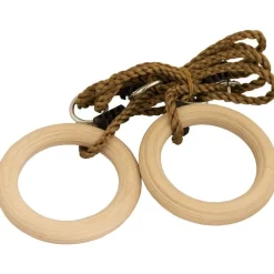 Voimistelurenkaat Active, Ø15.8cm, puiset, säädettävä köysi*Nordic Play Outlet