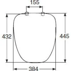 Outlet WC-istuimen kansi Aniara 91280 valkoinen Wc-Istuinten Varaosat