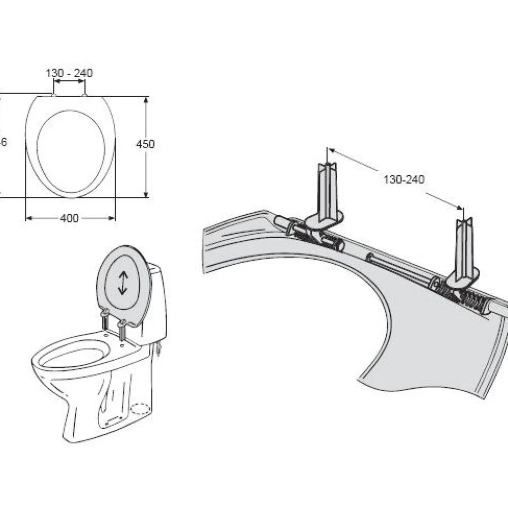 Sale WC-istuimen kansi Kimset 91110 valkoinen Wc-Istuinten Varaosat