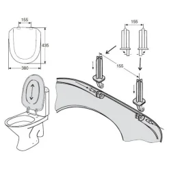 WC-istuimen kansi Trevi 91260 valkoinen pehmeä*Ido Clearance