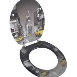 WC-istuimen kansi MDF New York Kuviointi*FinePRICE Best