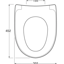 Discount WC-istuimen kansi Nautic, kova istuinkansi, rst-kiinnikkeet, valkoinen Wc-Istuinten Varaosat