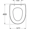 WC-istuimen kansi Nautic, vakiokansi, valkoinen Wc-Istuinten Varaosat