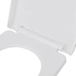 WC-istuimen kansi pikakiinnityksellä soft-close neliö valkoinen*FinePRICE Online