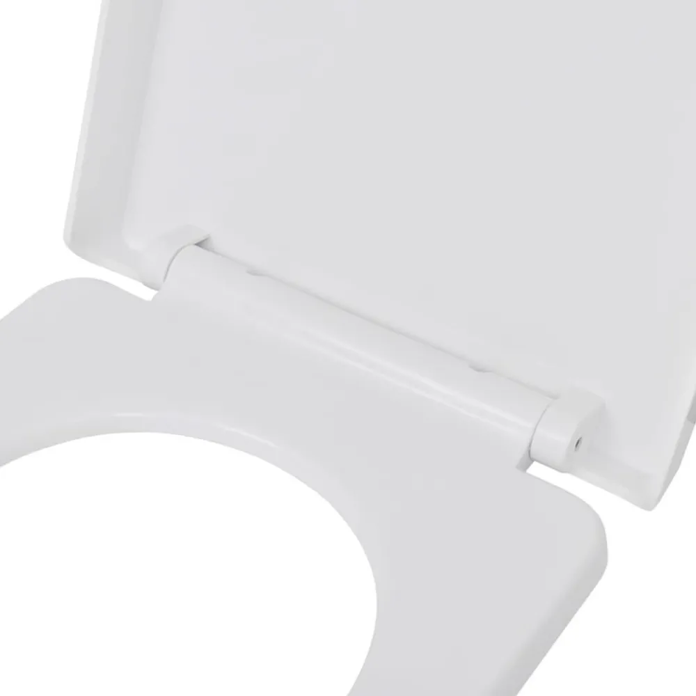 WC-istuimen kansi pikakiinnityksellä soft-close neliö valkoinen*FinePRICE Online