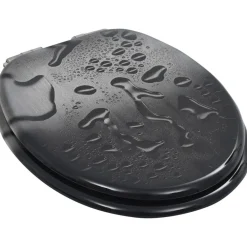 New WC-istuimen kansi soft-close MDF vesipisarakuvio Wc-Istuinten Varaosat