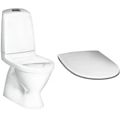 WC-istuin Nautic 1500 Hygienic Flush kaksoishuuhtelu piilo S-Lukko + istuinkansi Nautic 9M24*Gustavsberg