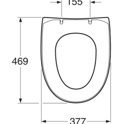 WC-istuin Nautic 1500 Hygienic Flush kaksoishuuhtelu piilo S-Lukko + istuinkansi Nautic 9M24*Gustavsberg