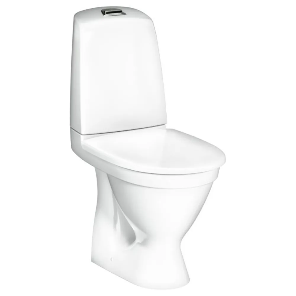 WC-istuin Nautic 1510 Hygienic Flush piilo-P kaksoishuuhtelu vakiokansi*Gustavsberg Hot