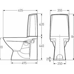 Discount WC-istuin Glow 60 kanneton ilman kiinnitysreikiä 1-huuhtelu Wc-Istuimet, Viemäröinti Lattiaan (S-Lukko)|Wc-Istuimet Ilman Huuhtelukaulusta