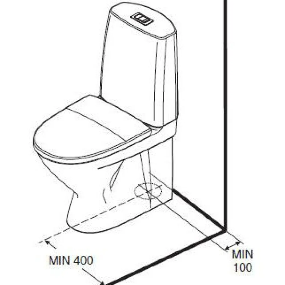 WC-istuin Seven D 10 ilman kiinnitysreikiä ja istuinkantta*Ido Sale