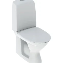 WC-istuin Standard, piilo-S-lukko, 2-huuhtelu, huuhtelukaulukseton, sis. kansi*Ido