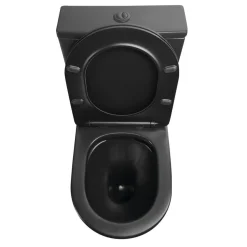 Outlet WC-istuin Pako Rimless soft-close -kannella kaksoishuuhtelu, mattamusta Wc-Istuimet Ilman Huuhtelukaulusta|Wc-Istuimet, Viemäröinti Taakse (P-Lukko)