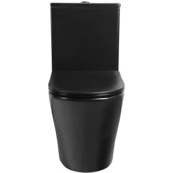 Outlet WC-istuin Pako Rimless soft-close -kannella kaksoishuuhtelu, mattamusta Wc-Istuimet Ilman Huuhtelukaulusta|Wc-Istuimet, Viemäröinti Taakse (P-Lukko)