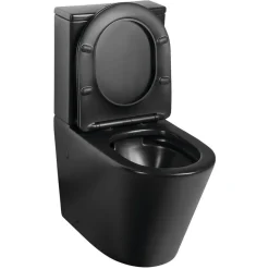 Outlet WC-istuin Pako Rimless soft-close -kannella kaksoishuuhtelu, mattamusta Wc-Istuimet Ilman Huuhtelukaulusta|Wc-Istuimet, Viemäröinti Taakse (P-Lukko)
