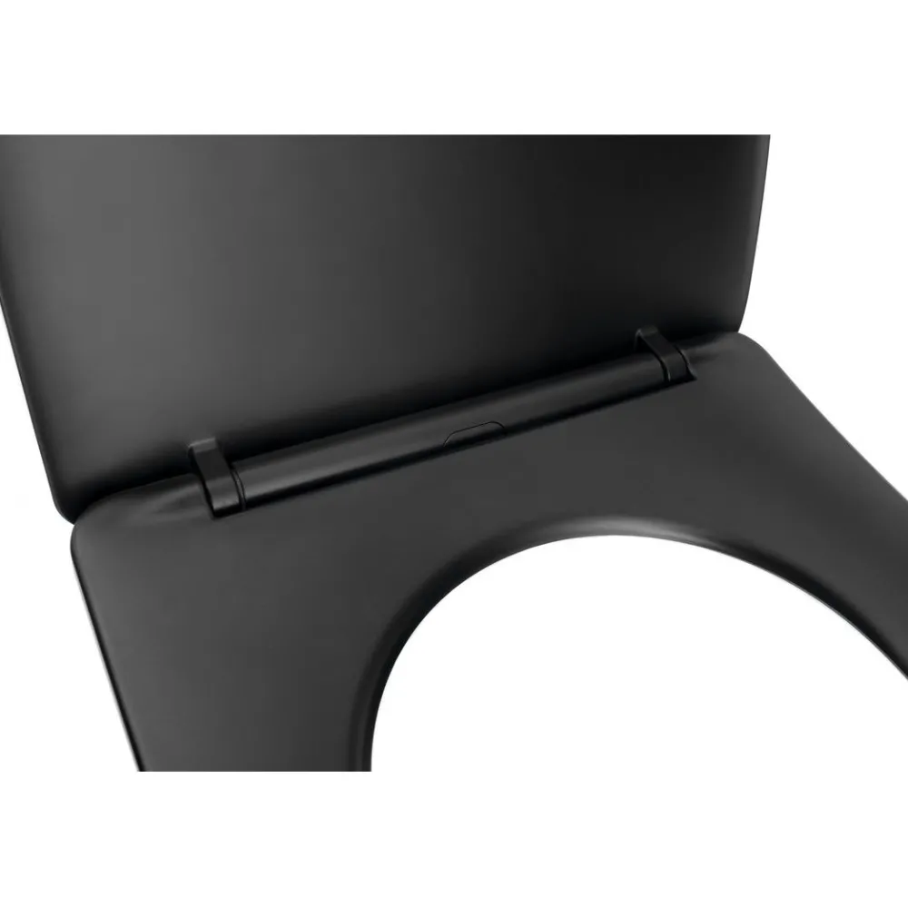 Outlet WC-istuin Pako Rimless soft-close -kannella kaksoishuuhtelu, mattamusta Wc-Istuimet Ilman Huuhtelukaulusta|Wc-Istuimet, Viemäröinti Taakse (P-Lukko)