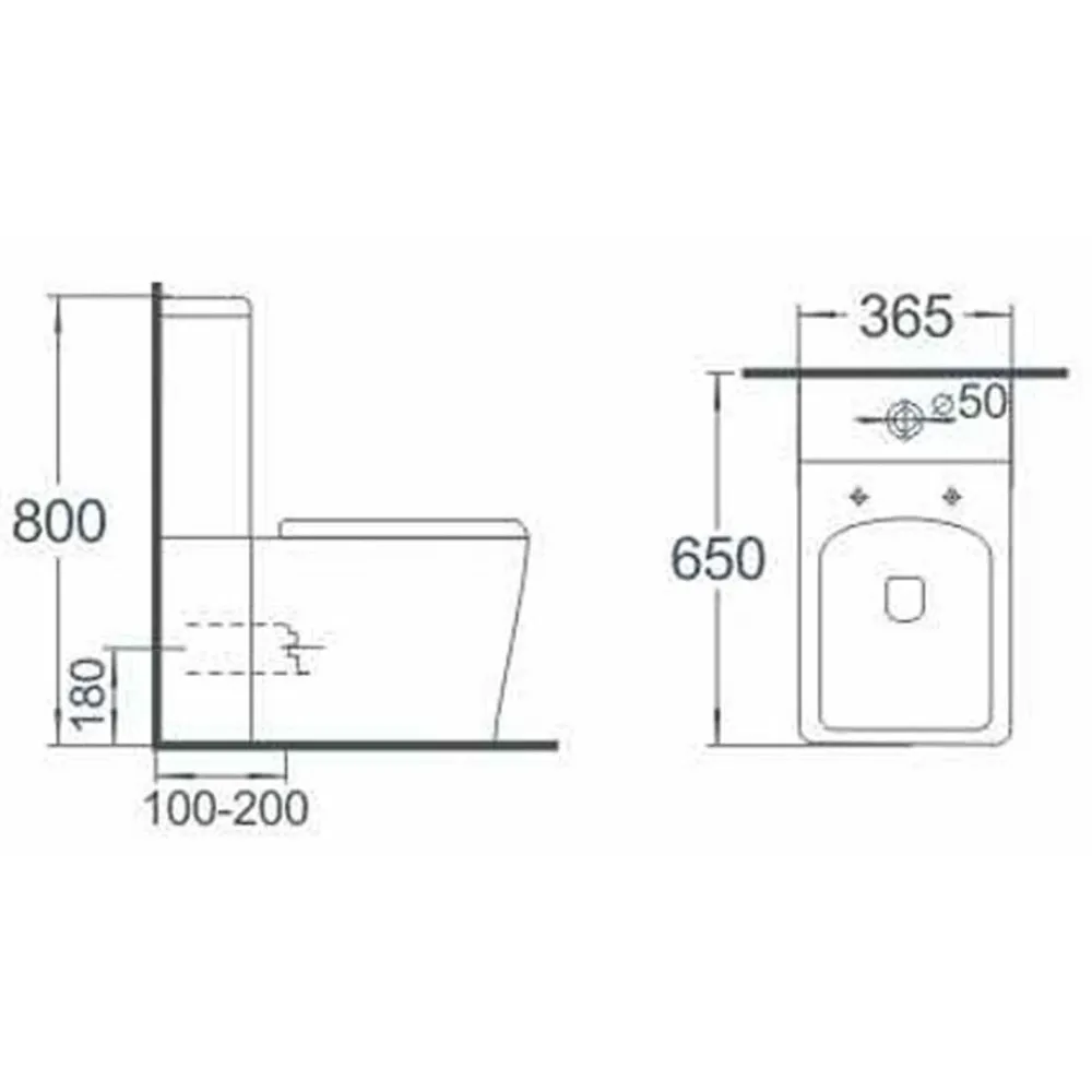 Discount WC-istuin Porta soft-close -kannella kaksoishuuhtelu Wc-Istuimet, Viemäröinti Taakse (P-Lukko)