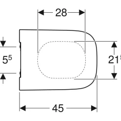 WC-istuinkansi Smyle Square, Soft close*Geberit Sale