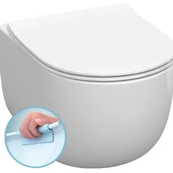 WC-istuin Flo Rimless seinämalli valkoinen Wc-Istuimet, Viemäröinti Taakse (P-Lukko)