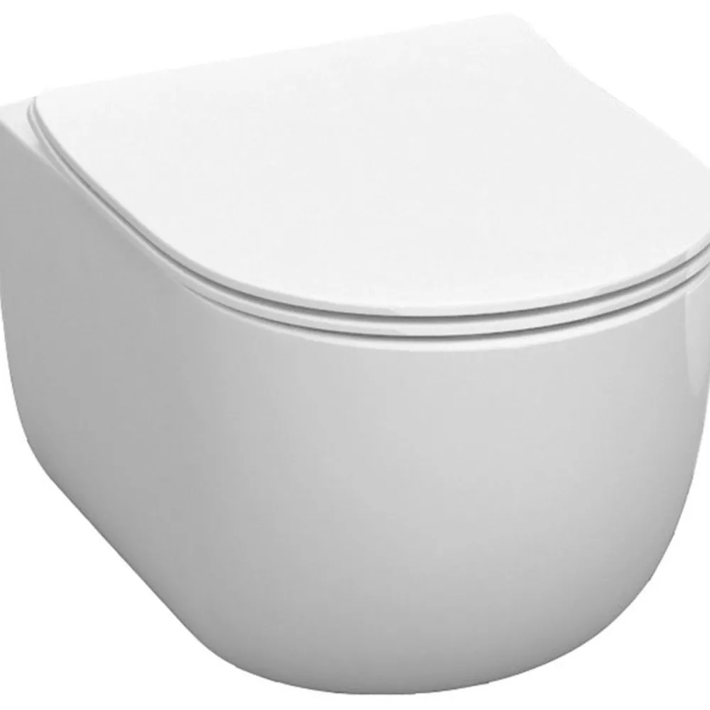WC-istuin Flo Rimless seinämalli valkoinen Wc-Istuimet, Viemäröinti Taakse (P-Lukko)