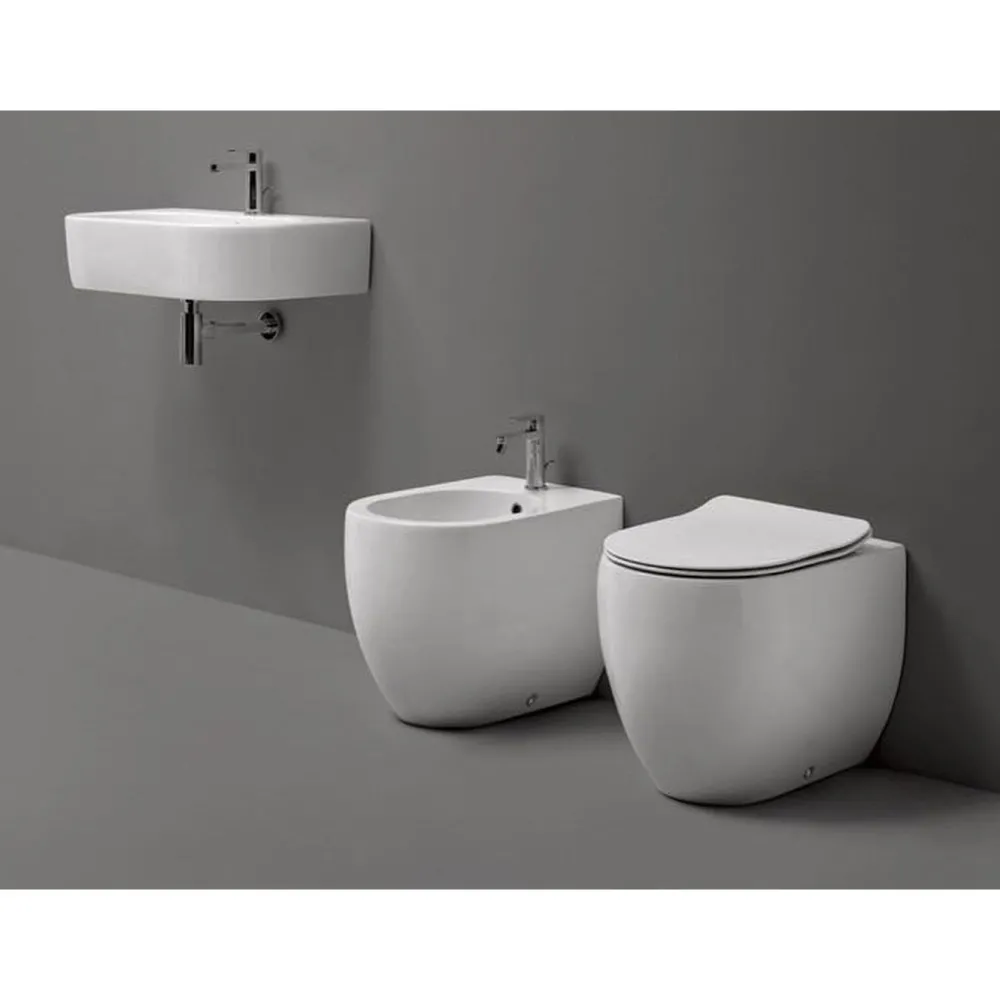 WC-istuin Flo S/P-lukko lattiamalli valkoinen*Kerasan