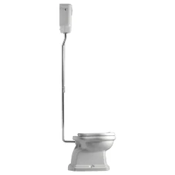 WC-istuin Retro 1 S-lukko keraamisella yläsäiliöllä kromi Wc-Istuimet Yläsäiliöllä|Wc-Istuimet, Viemäröinti Lattiaan (S-Lukko)
