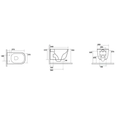 WC-istuin Tribeca Tech Rimless 5114TK Rimless seinämalli valkoinen*Kerasan Clearance