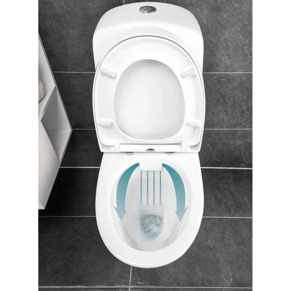 Discount WC-istuin Well No Rim Soft Close -kannella Wc-Istuimet Ilman Huuhtelukaulusta