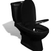 WC-istuin vesisäiliöllä musta*FinePRICE New