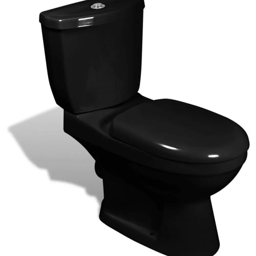 WC-istuin vesisäiliöllä musta*FinePRICE New
