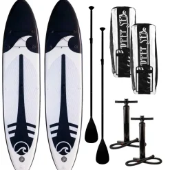 2x SUP-lautasetti XXL ilmatäytteinen 330 cm 15 PSI musta/valkoinen*Deep Sea New