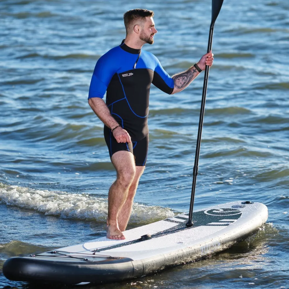 2x SUP-lautasetti XXL ilmatäytteinen 330 cm 15 PSI musta/valkoinen*Deep Sea New