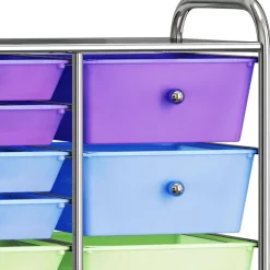 XXL 15 laatikon liikkuva säilytysvaunu monivärinen muovi*FinePRICE Online