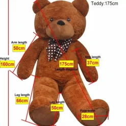 Sale XXL Nalle pehmolelu 175 cm ruskea Lelut