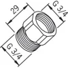Yksisuuntaventtiili 105302 G3/4xG3/4 kromi*Oras Online