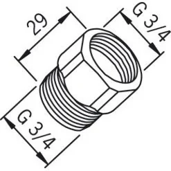 Yksisuuntaventtiili 105302 G3/4xG3/4 kromi*Oras Online