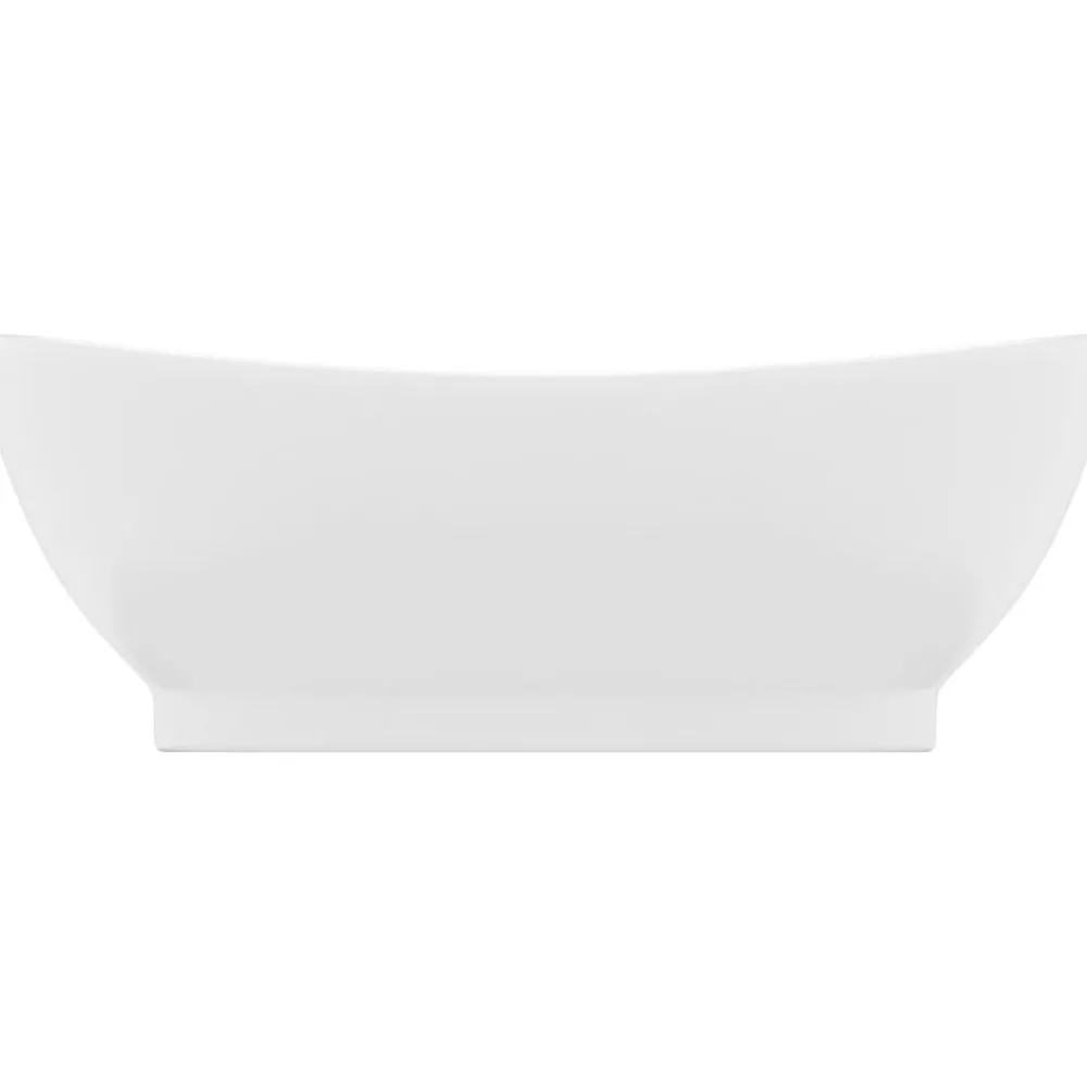 Sale Ylellinen pesuallas ovaali matta valkoinen 58,5x39 cm Malja-Altaat