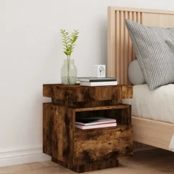 Outlet Yöpöydät LED-valoilla 40x39x48,5 cm, eri värejä ja pakkauskokoja (33073) Huonekalut