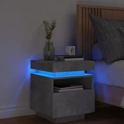 Outlet Yöpöydät LED-valoilla 40x39x48,5 cm, eri värejä ja pakkauskokoja (33073) Huonekalut