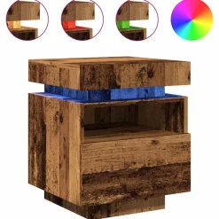 Outlet Yöpöydät LED-valoilla 40x39x48,5 cm, eri värejä ja pakkauskokoja (33073) Huonekalut