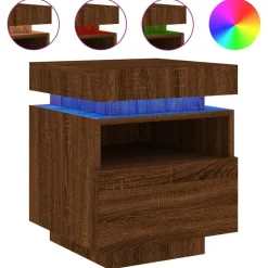 Outlet Yöpöydät LED-valoilla 40x39x48,5 cm, eri värejä ja pakkauskokoja (33073) Huonekalut