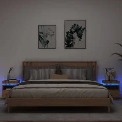 Outlet Yöpöydät LED-valoilla 40x39x48,5 cm, eri värejä ja pakkauskokoja (33073) Huonekalut