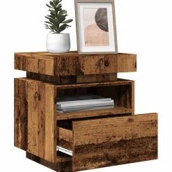 Outlet Yöpöydät LED-valoilla 40x39x48,5 cm, eri värejä ja pakkauskokoja (33073) Huonekalut