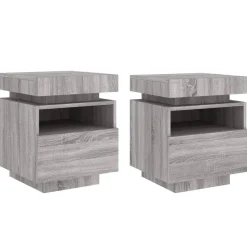 Outlet Yöpöydät LED-valoilla 40x39x48,5 cm, eri värejä ja pakkauskokoja (33073) Huonekalut